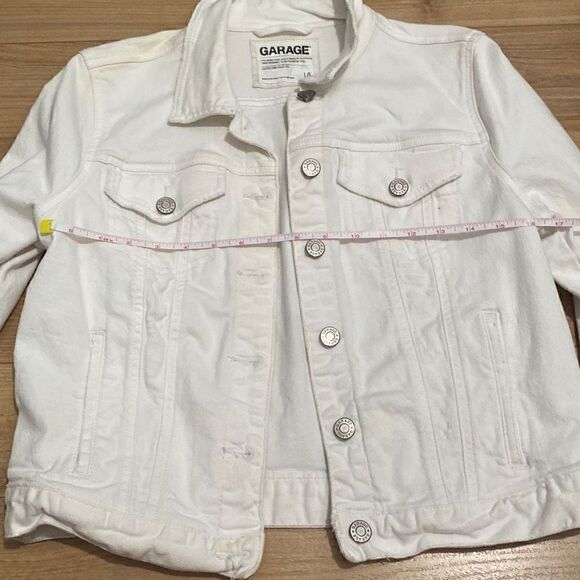 Garage white denim jacket size large - Picture 5 of 6